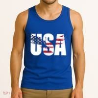 Usa Us Eagle Flag Patriotic Proud To Be An American Great Gift Tank Top thumb 3