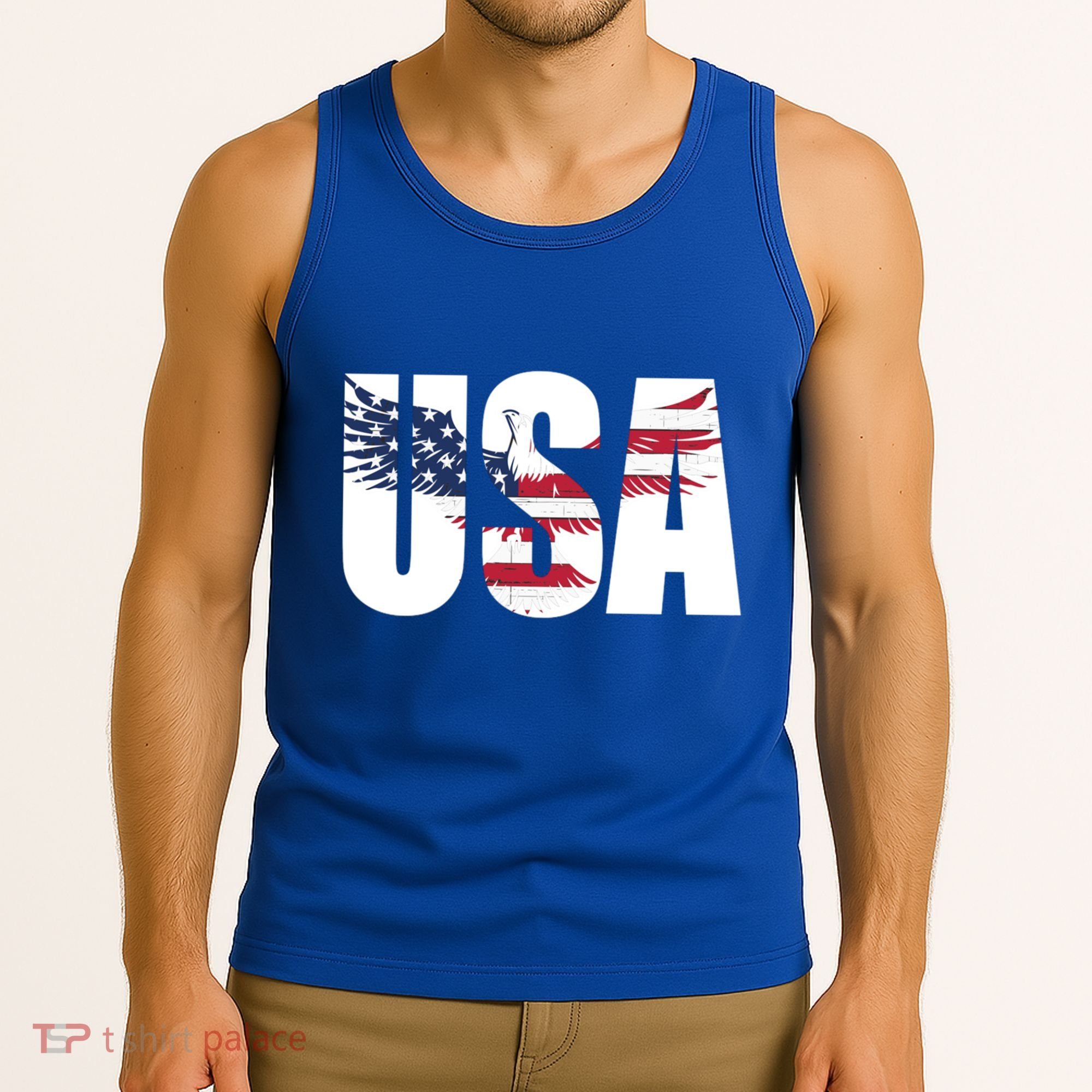 Usa Us Eagle Flag Patriotic Proud To Be An American Great Gift Tank Top