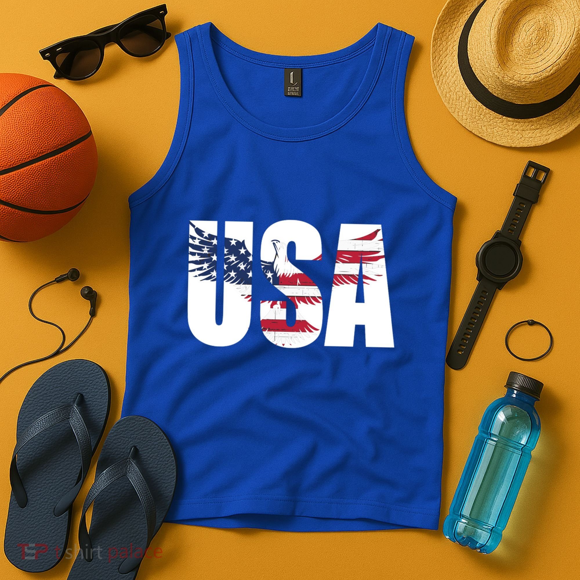 Usa Us Eagle Flag Patriotic Proud To Be An American Great Gift Tank Top
