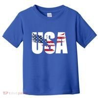 Usa Us Eagle Flag Patriotic Proud To Be An American Great Gift Toddler T-Shirt thumb 0