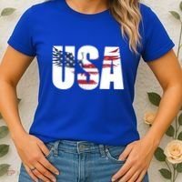 Usa Us Eagle Flag Patriotic Proud To Be An American Great Gift Women's T-Shirt thumb 2