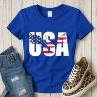 Usa Us Eagle Flag Patriotic Proud To Be An American Great Gift Women's T-Shirt thumb 3