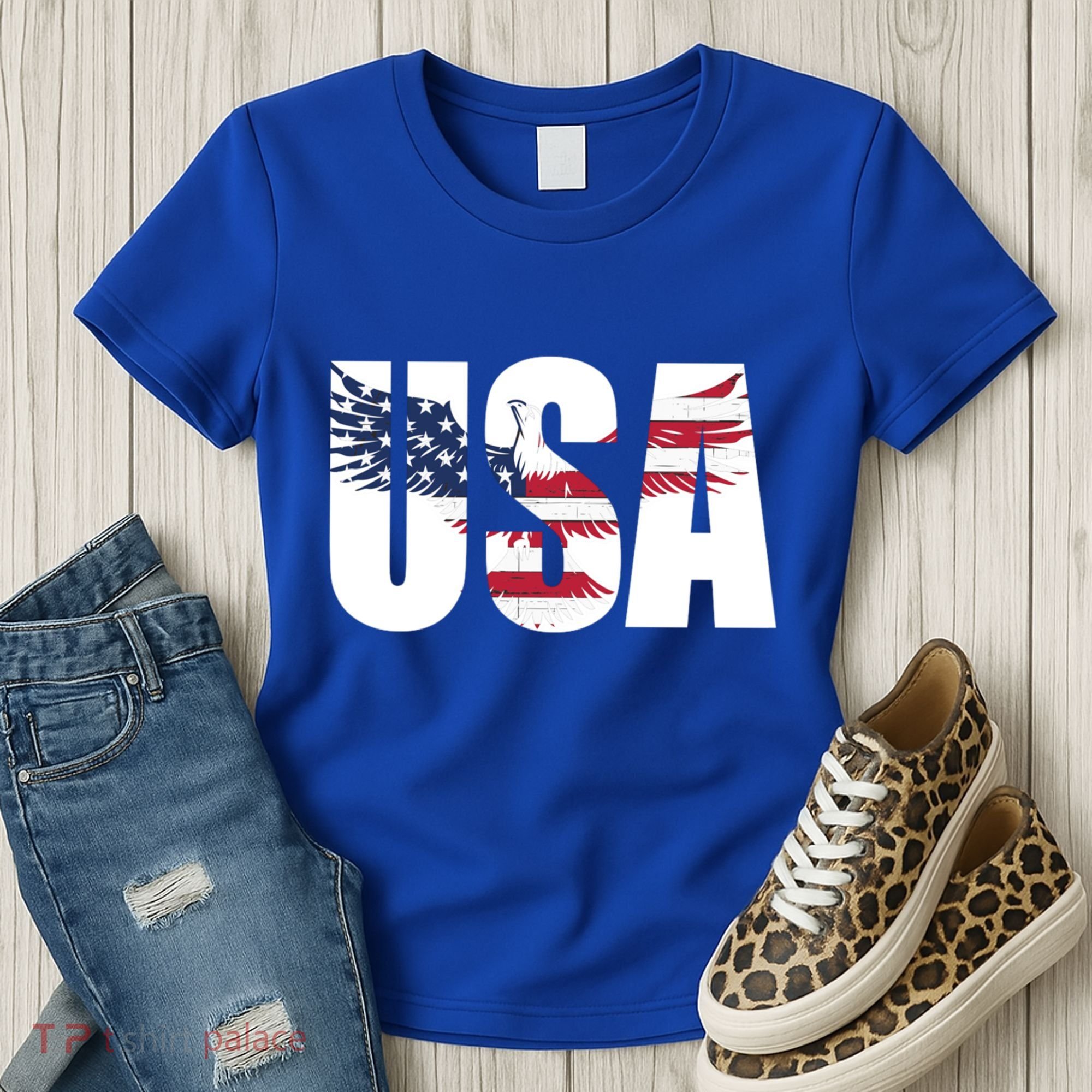 Usa Us Eagle Flag Patriotic Proud To Be An American Great Gift Women's T-Shirt
