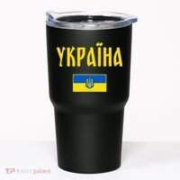 Ukraine Ukrainian Flag Cyrillic Tumbler thumb 0