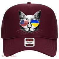 USA Ukraine Flags Sunglasses Cat Hat thumb 0