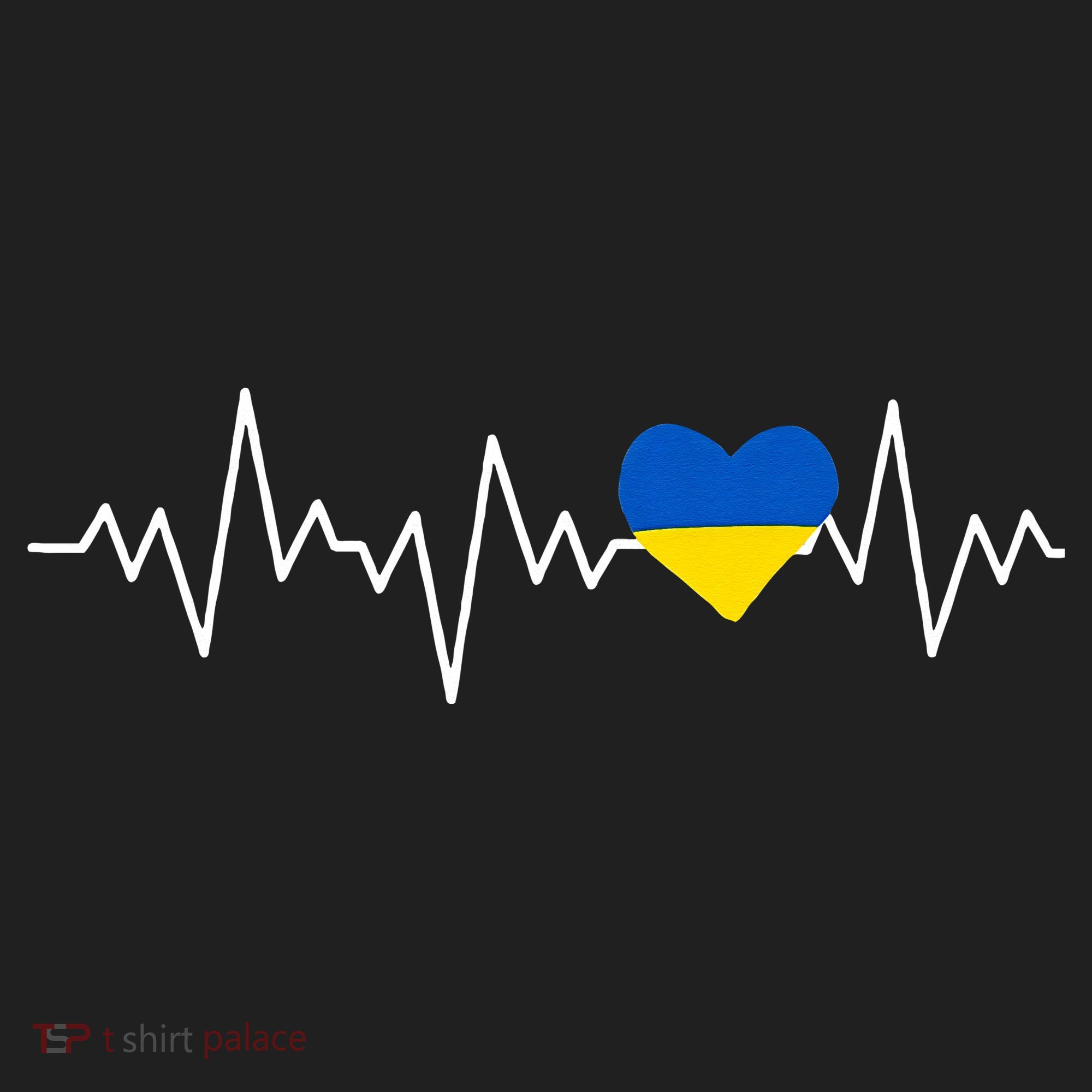 Ukraine Ukrainian heart Flag Heartbeat Women's Sweatshirt