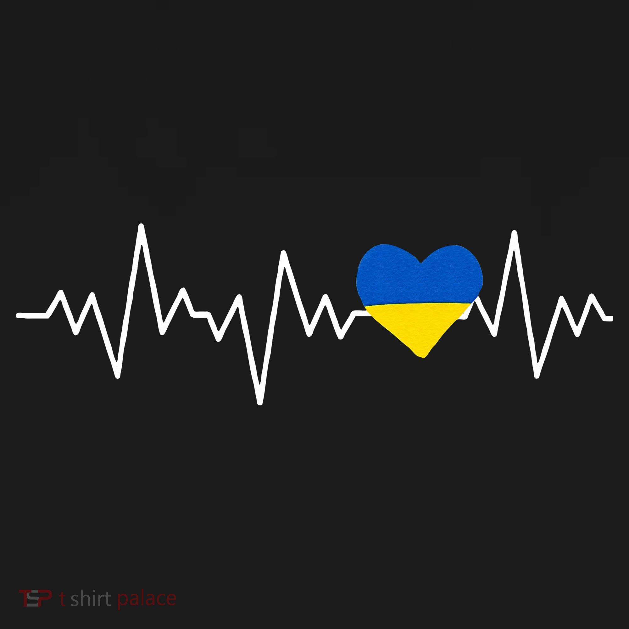 Ukraine Ukrainian heart Flag Heartbeat Women's Hoodie