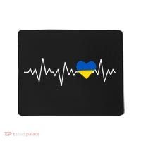 Ukraine Ukrainian heart Flag Heartbeat Mousepad thumb 0