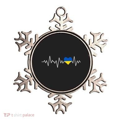 Ukraine Ukrainian heart Flag Heartbeat Ornament