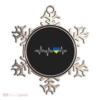 Ukraine Ukrainian heart Flag Heartbeat Ornament thumb 0