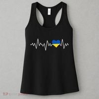 Ukraine Ukrainian heart Flag Heartbeat Women's Tank Top thumb 3
