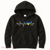 Ukraine Ukrainian heart Flag Heartbeat Kids Hoodie thumb 0