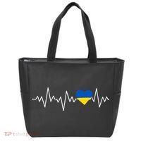 Ukraine Ukrainian heart Flag Heartbeat Tote Bag thumb 0