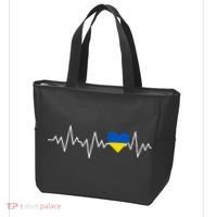 Ukraine Ukrainian heart Flag Heartbeat Tote Bag thumb 3