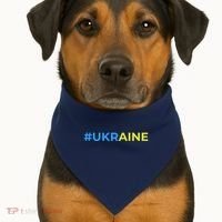 #UKRAINE USA-Made Doggie Bandana thumb 1