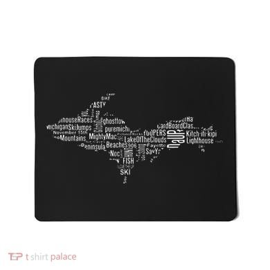 UP Upper Peninsula Michigan Word Collage Yoopers Favorite Mousepad