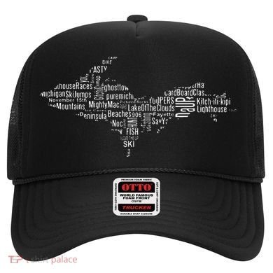 UP Upper Peninsula Michigan Word Collage Yoopers Favorite Hat