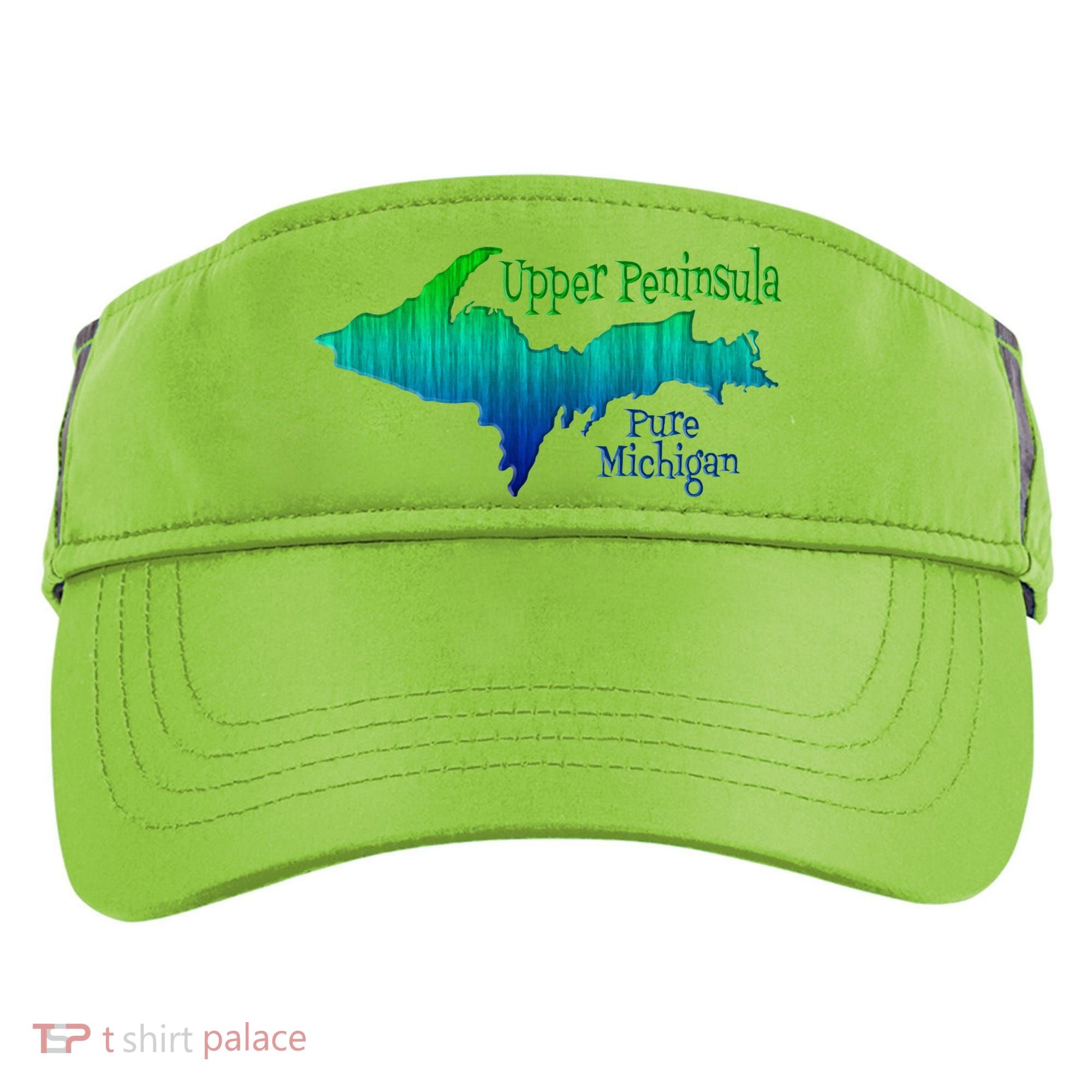 Up Upper Peninsula Michigan Ombre Yoopers 906 Adult Drive Performance Visor