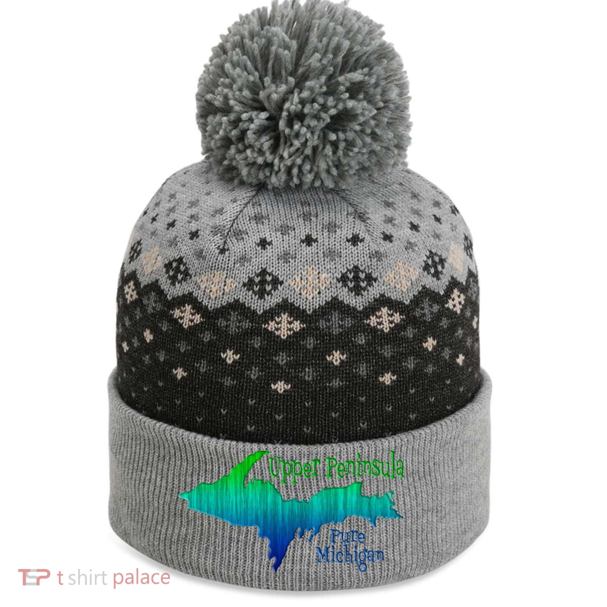 Up Upper Peninsula Michigan Ombre Yoopers 906 The Baniff Cuffed Pom Beanie