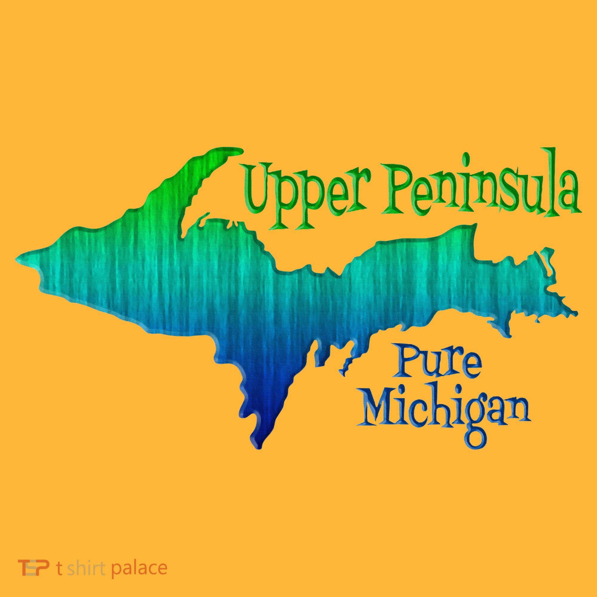 Up Upper Peninsula Michigan Ombre Yoopers 906 Pom Pom 12in Knit Beanie