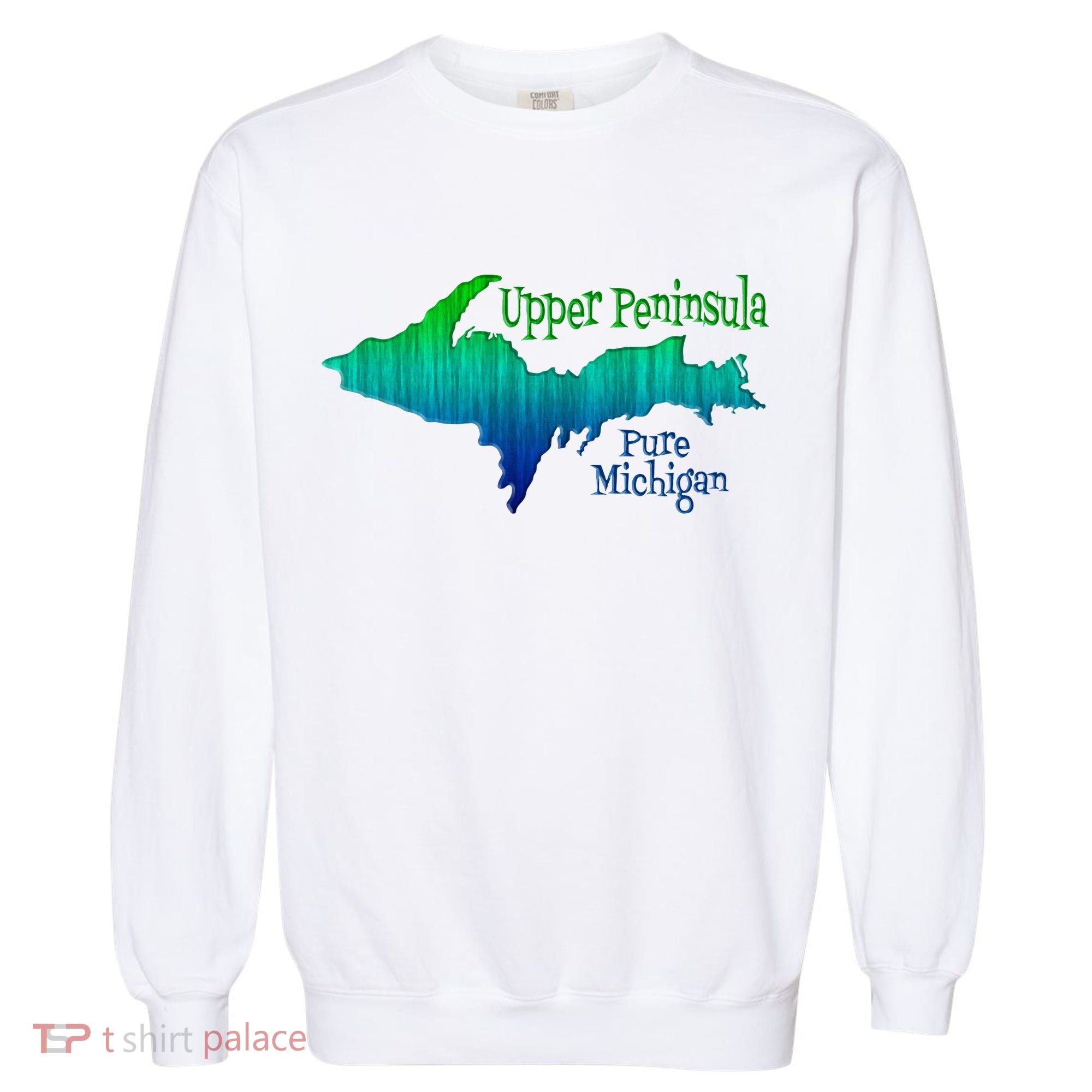 Up Upper Peninsula Michigan Ombre Yoopers 906 Garment-Dyed Sweatshirt