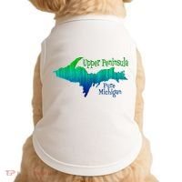Up Upper Peninsula Michigan Ombre Yoopers 906 Doggie Tank thumb 0
