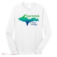Up Upper Peninsula Michigan Ombre Yoopers 906 Long Sleeve Shirt thumb 0