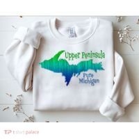 Up Upper Peninsula Michigan Ombre Yoopers 906 Sweatshirt thumb 2