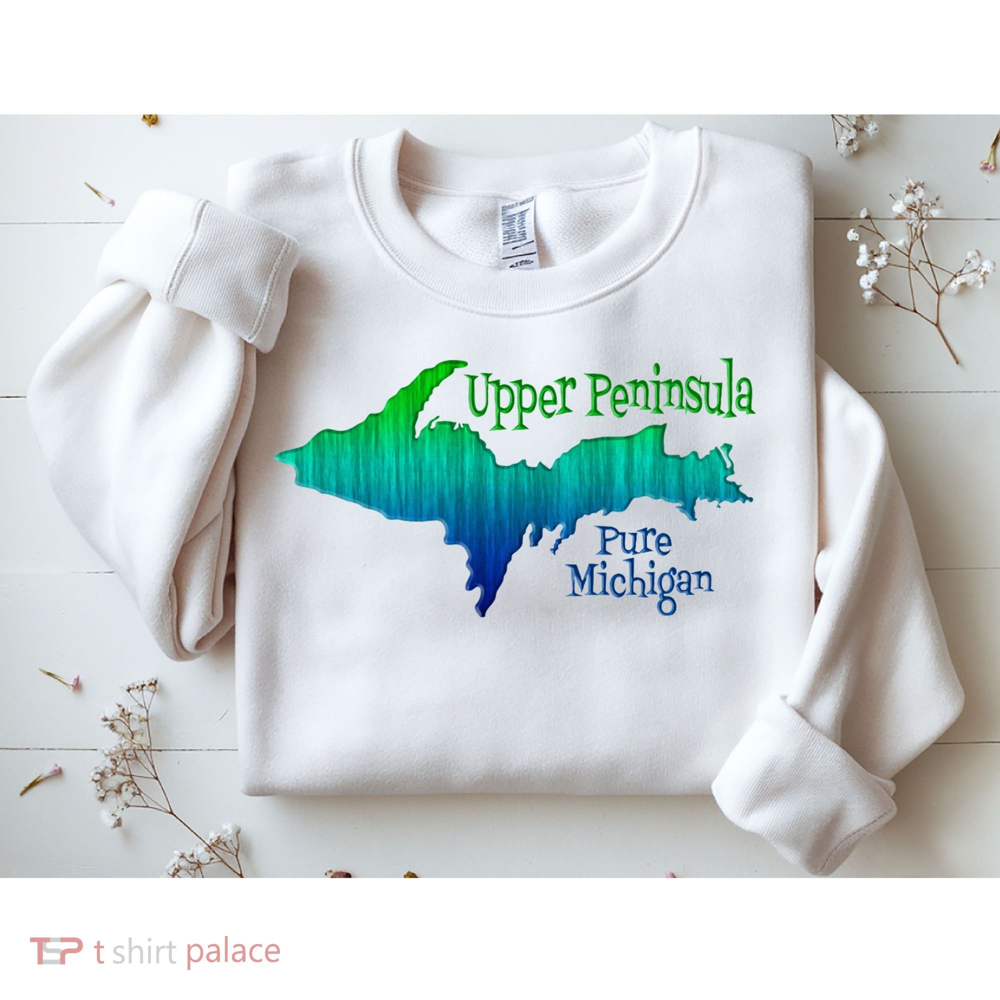 Up Upper Peninsula Michigan Ombre Yoopers 906 Sweatshirt