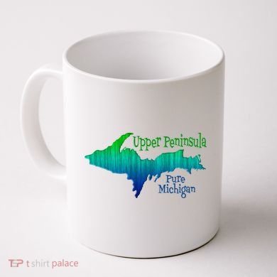 Up Upper Peninsula Michigan Ombre Yoopers 906 Coffee Mug