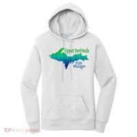Up Upper Peninsula Michigan Ombre Yoopers 906 Women's Hoodie thumb 0