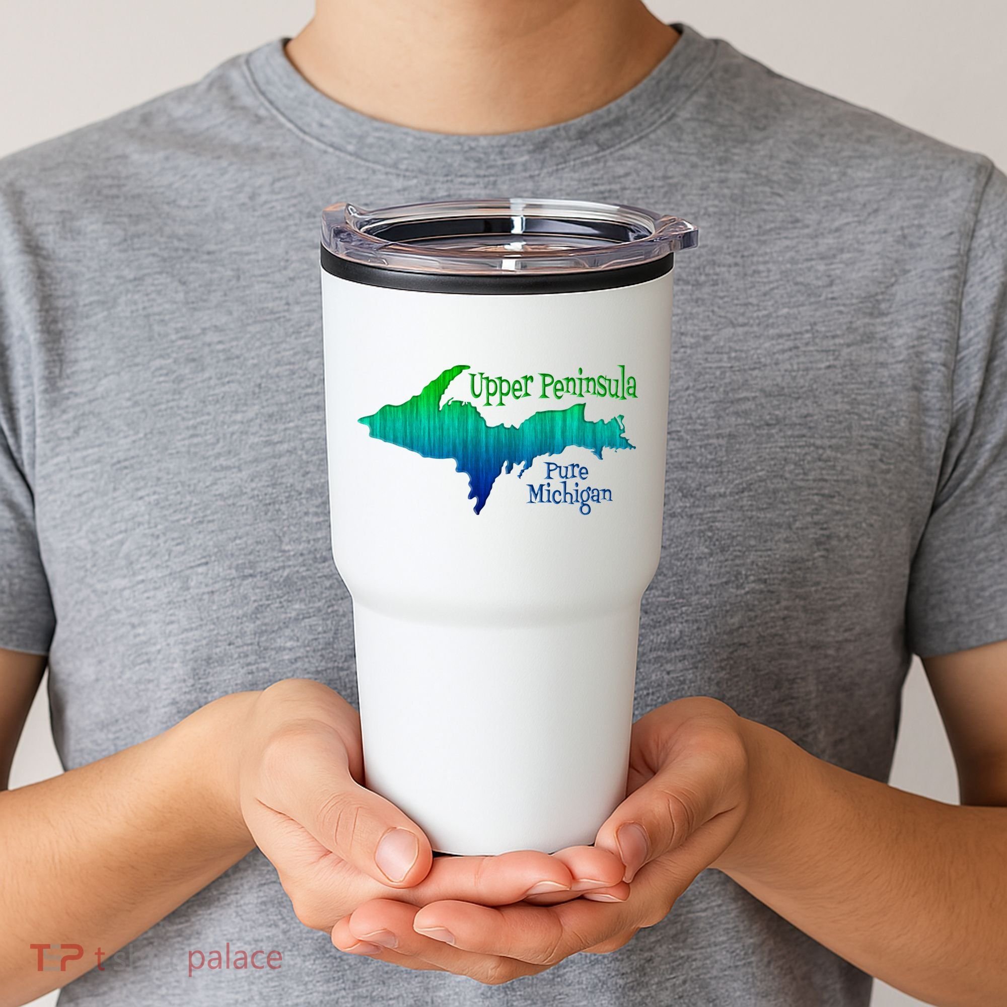 Up Upper Peninsula Michigan Ombre Yoopers 906 Tumbler