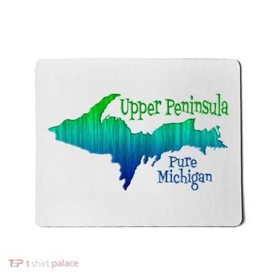 Up Upper Peninsula Michigan Ombre Yoopers 906 Mousepad