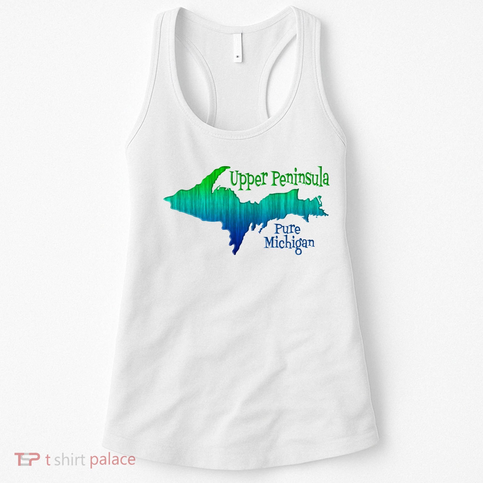 Up Upper Peninsula Michigan Ombre Yoopers 906 Women's Tank Top
