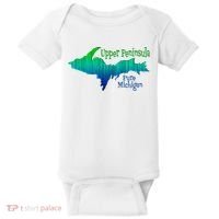 Up Upper Peninsula Michigan Ombre Yoopers 906 Baby Bodysuit thumb 0