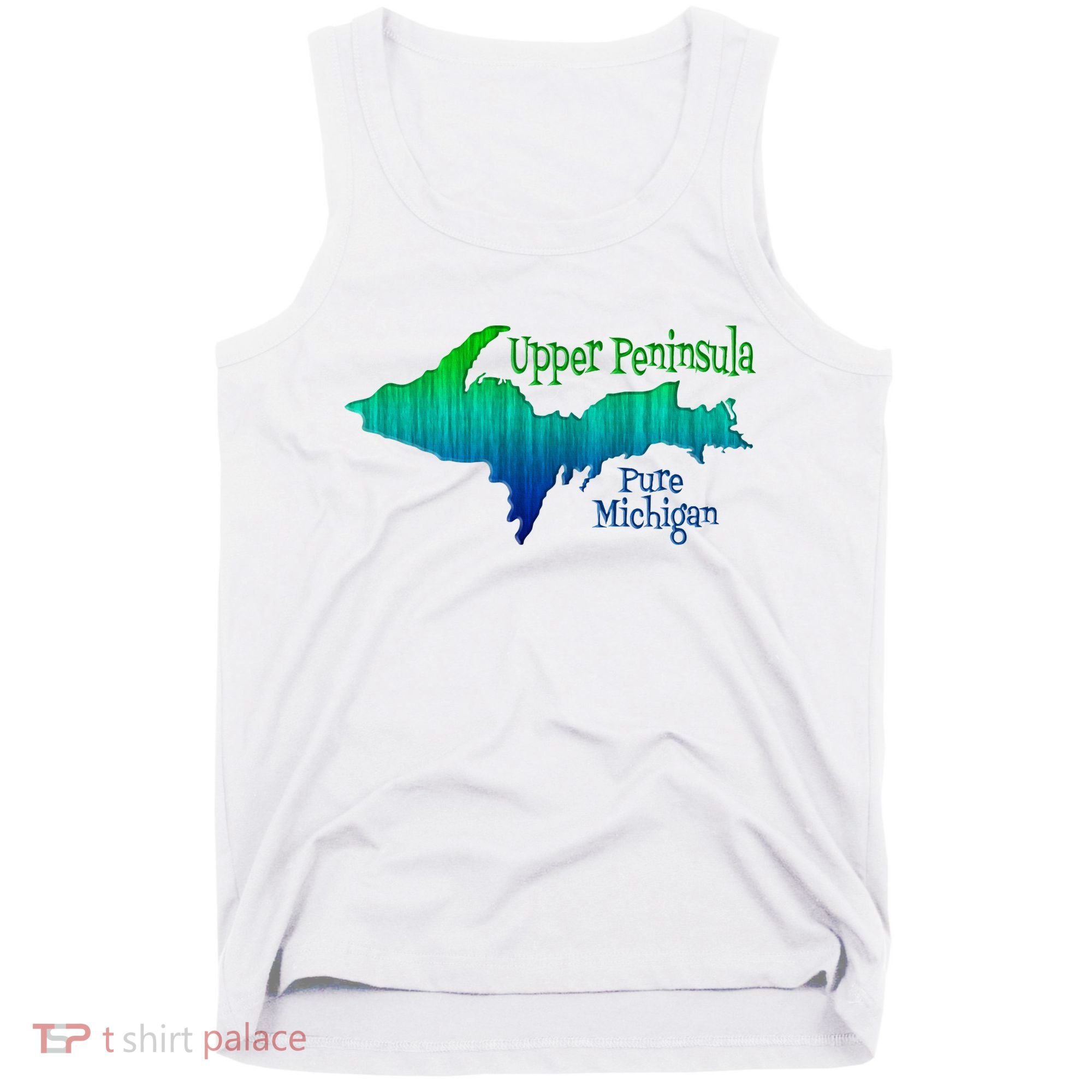 Up Upper Peninsula Michigan Ombre Yoopers 906 Tank Top
