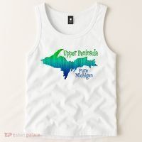 Up Upper Peninsula Michigan Ombre Yoopers 906 Tank Top thumb 2