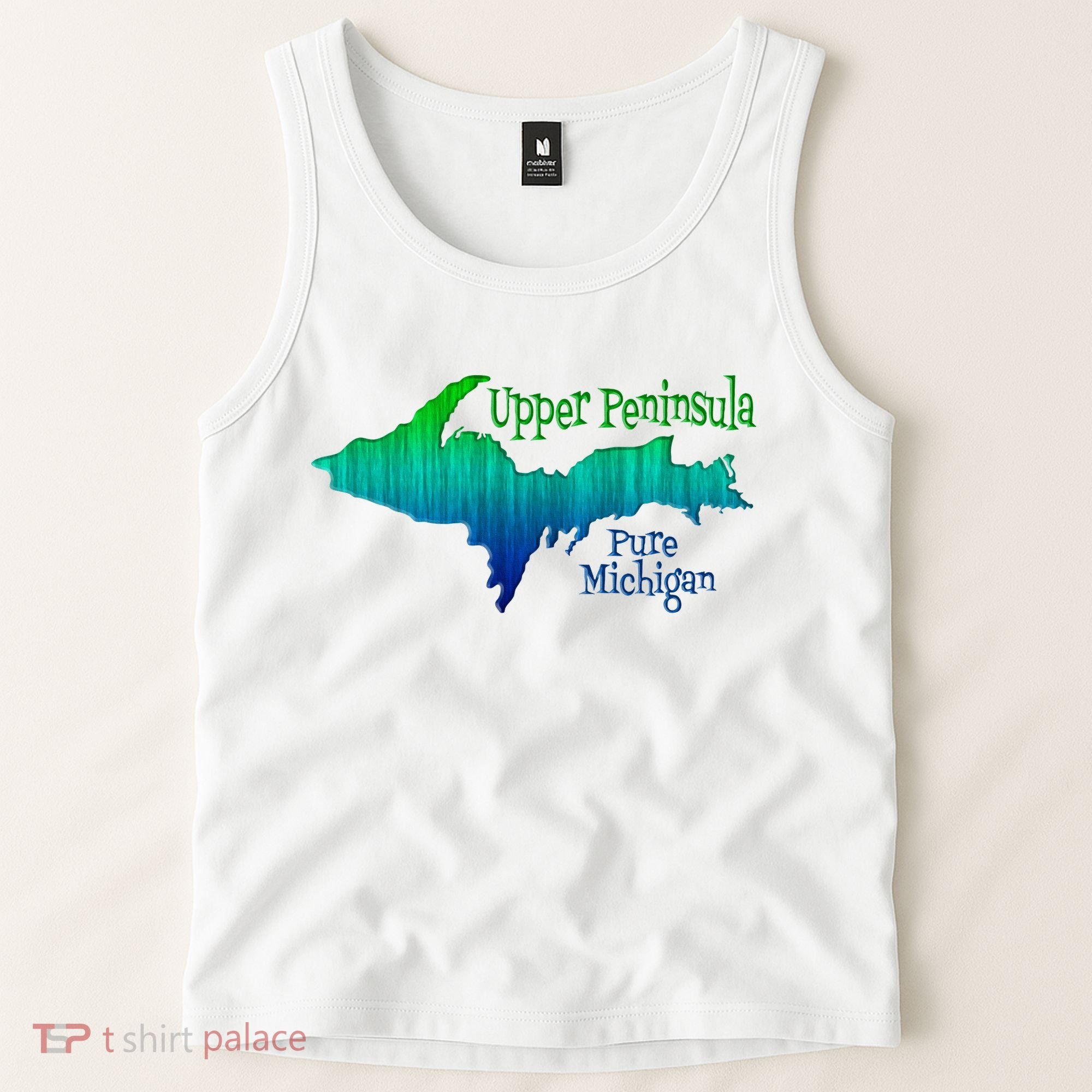 Up Upper Peninsula Michigan Ombre Yoopers 906 Tank Top