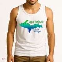 Up Upper Peninsula Michigan Ombre Yoopers 906 Tank Top thumb 3