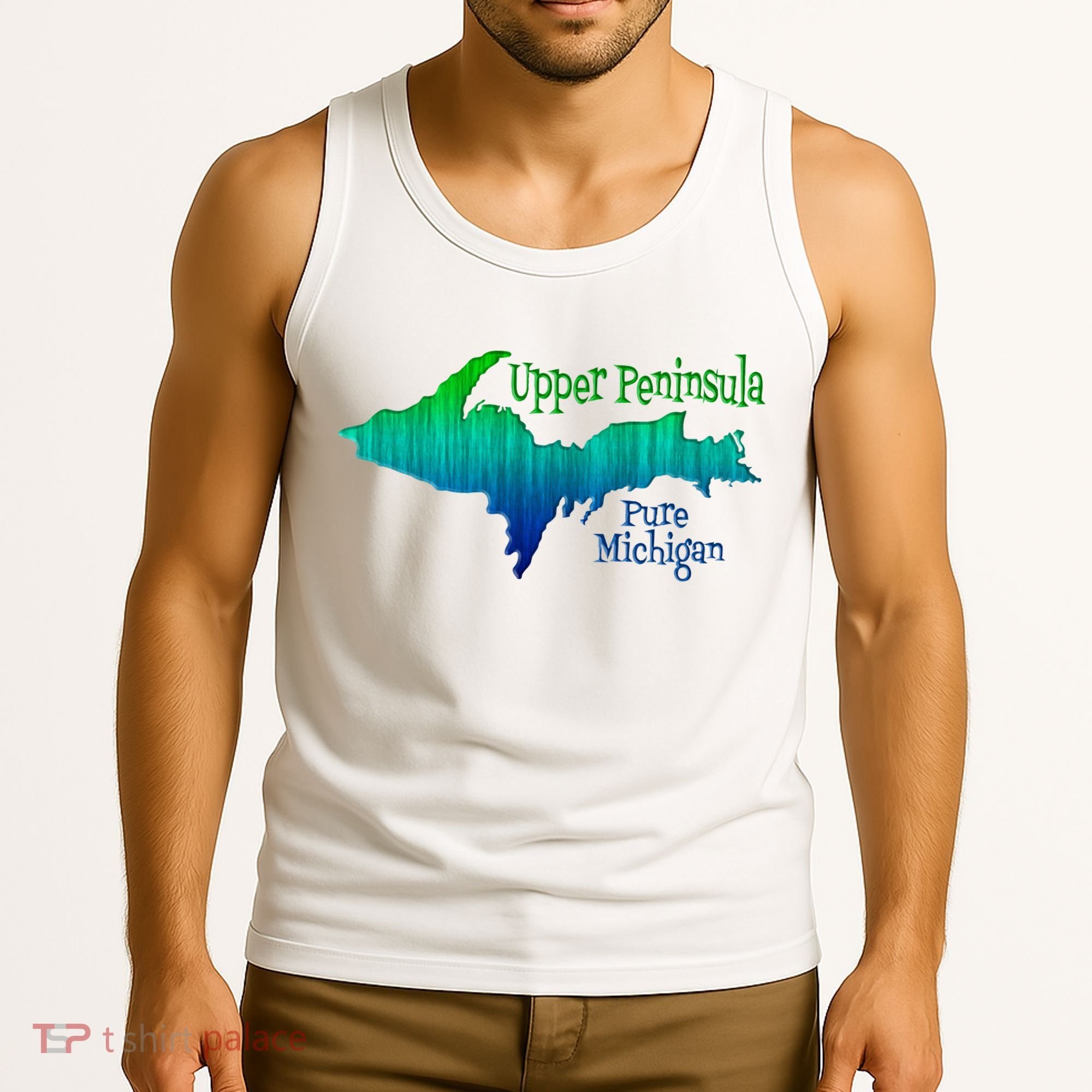 Up Upper Peninsula Michigan Ombre Yoopers 906 Tank Top