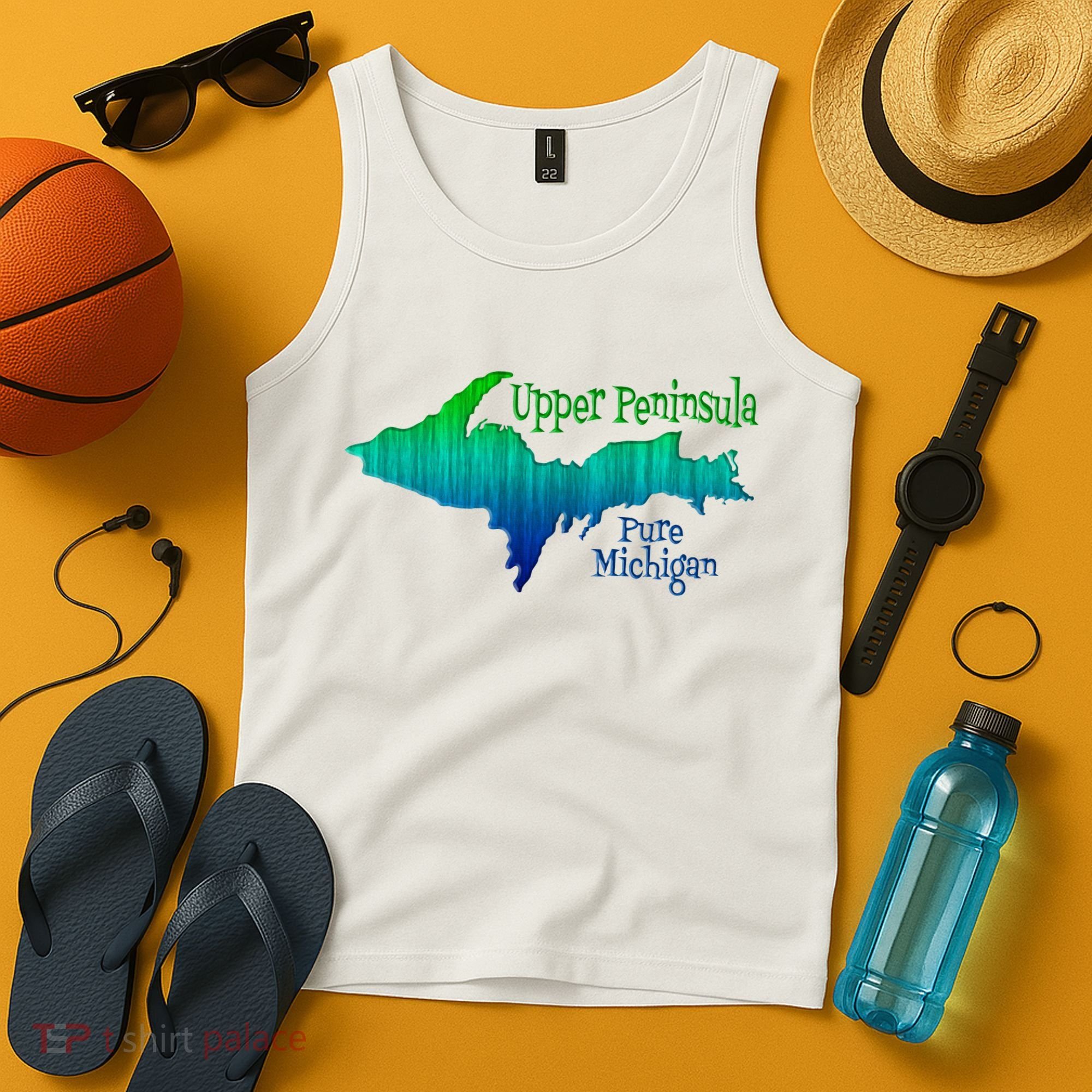 Up Upper Peninsula Michigan Ombre Yoopers 906 Tank Top