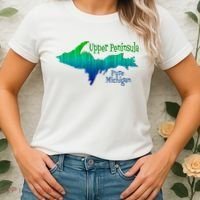 Up Upper Peninsula Michigan Ombre Yoopers 906 Women's T-Shirt thumb 2