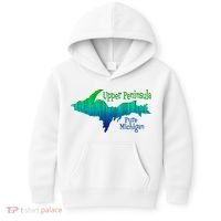 Up Upper Peninsula Michigan Ombre Yoopers 906 Kids Hoodie thumb 0