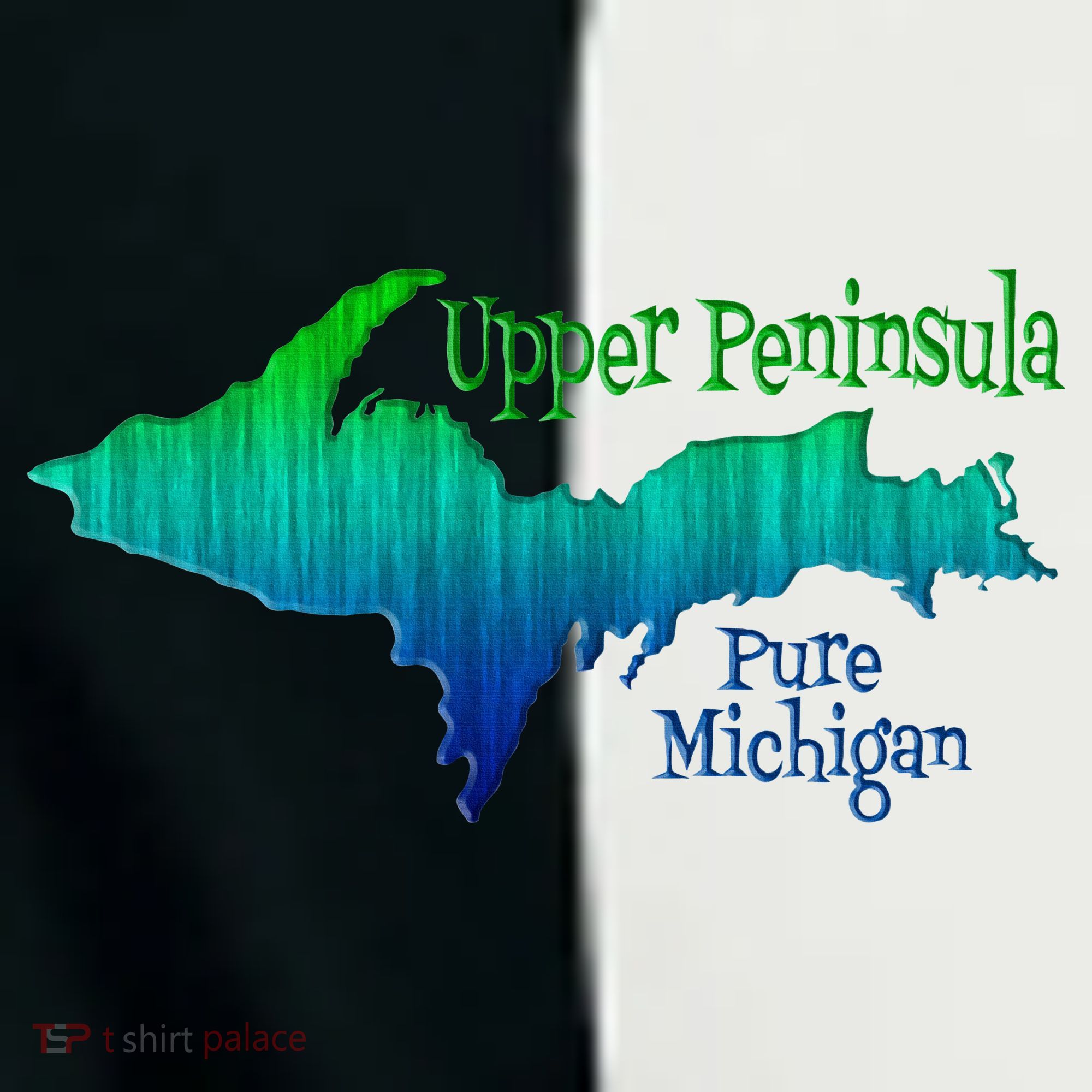 Up Upper Peninsula Michigan Ombre Yoopers 906 Women's Tri-Blend 3/4-Sleeve Raglan Shirt