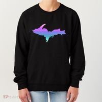 Up Upper Peninsula Michigan Ombre Yoopers 906 Women's Sweatshirt thumb 0