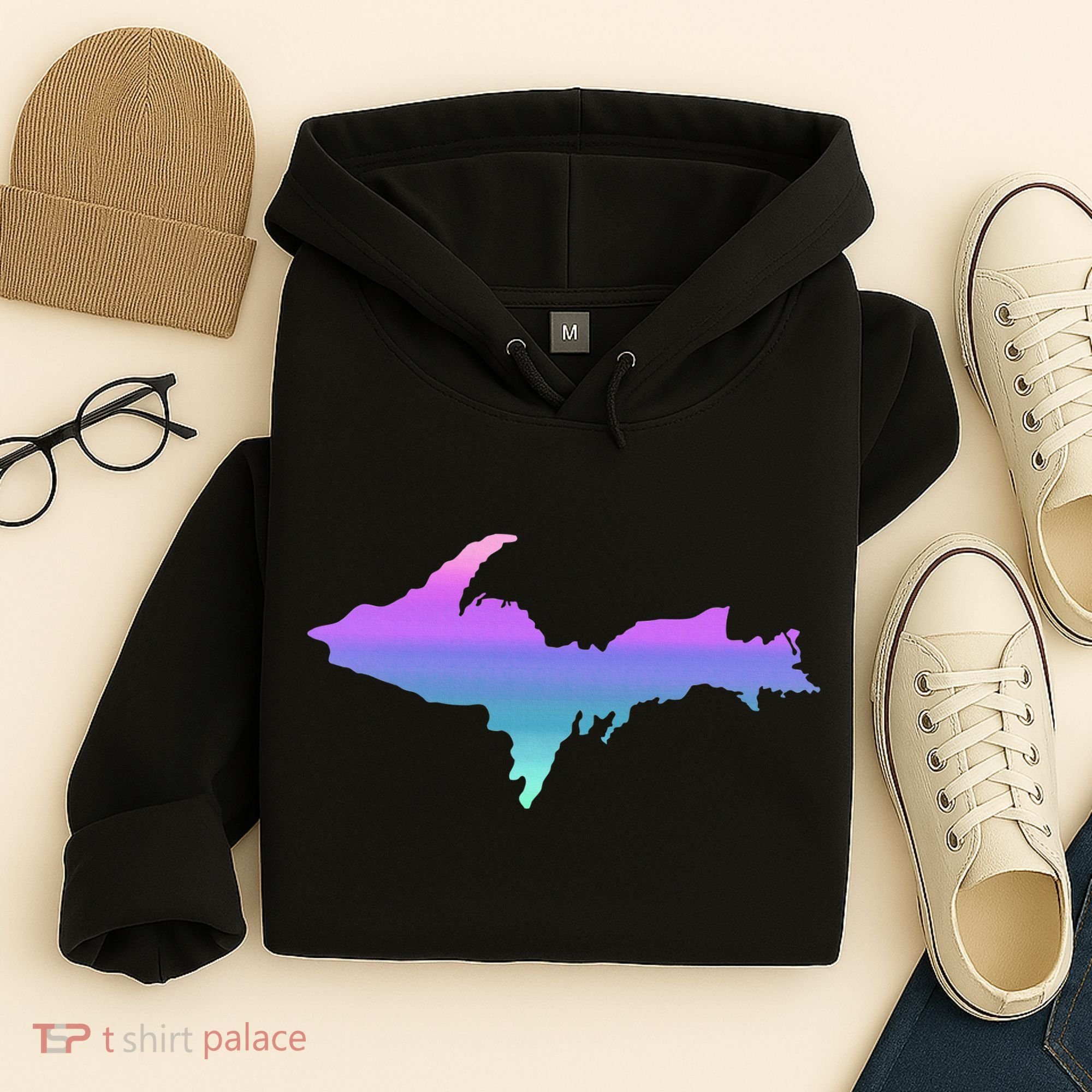 Up Upper Peninsula Michigan Ombre Yoopers 906 Hoodie