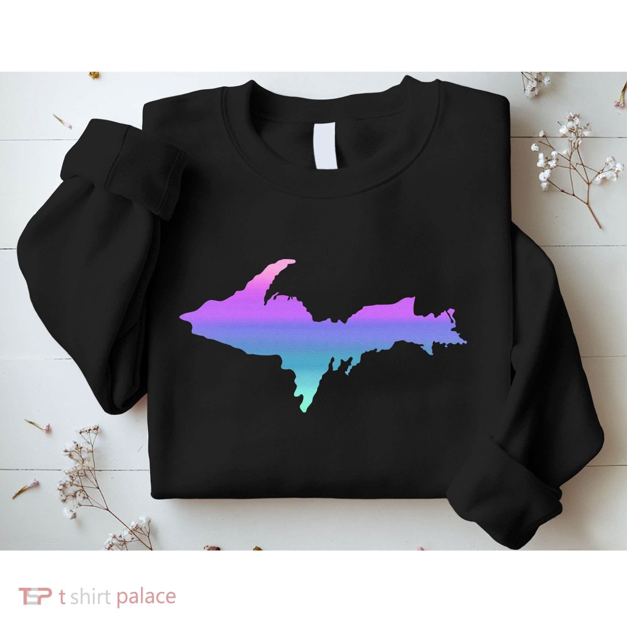 Up Upper Peninsula Michigan Ombre Yoopers 906 Sweatshirt