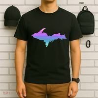 Up Upper Peninsula Michigan Ombre Yoopers 906 T-Shirt thumb 6