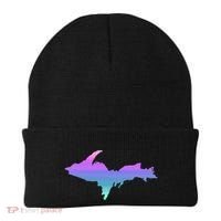 Up Upper Peninsula Michigan Ombre Yoopers 906 Beanie thumb 0