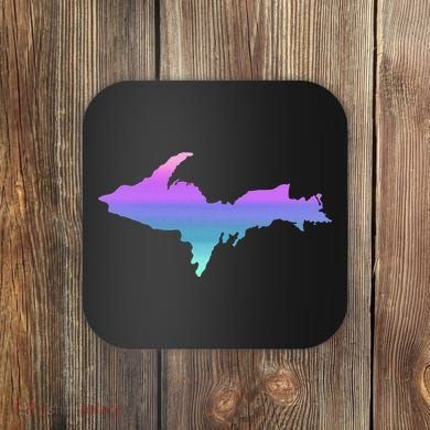 Up Upper Peninsula Michigan Ombre Yoopers 906 Coaster